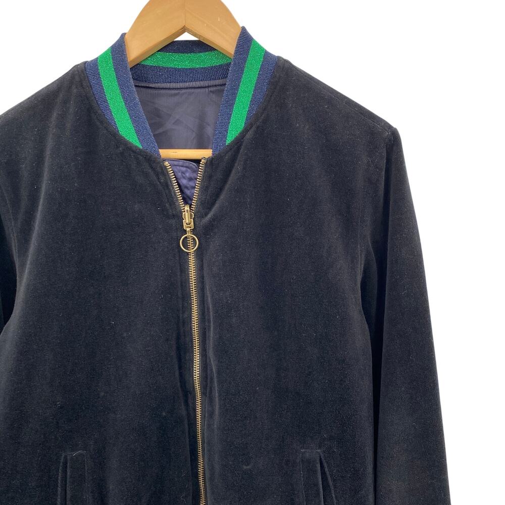 Pam & Gela black velvet zip track jacket